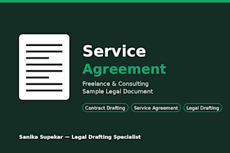 draft a professional service or consulting agreement