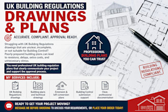 create UK building regulations plans for building control approval