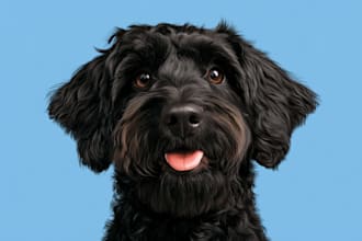 draw custom cartoon pet portraits of dogs cats or any pets