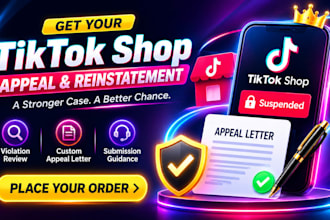 write a professional tiktok shop suspension appeal