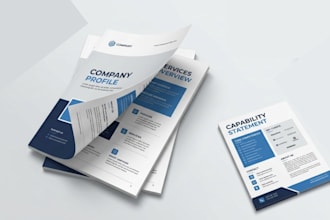 create a company profile and capability statement brochure