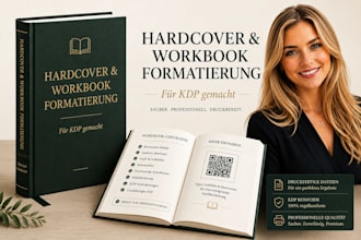formatiere dein hardcover buch oder workbook für amazon KDP