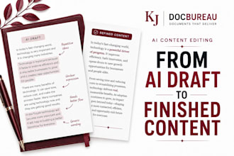 professionally edit and refine your ai generated content