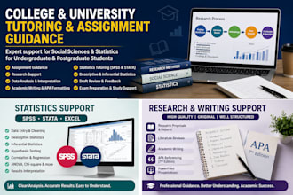 tutor and guide college and university students on assignments and research