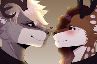 draw furry avatar fursona, nsfw, reference sheet avatar