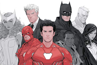 create cinematic graphic novel art with original superheroes