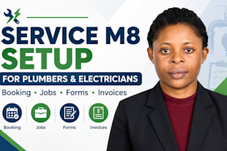 set up servicem8 booking to invoice workflows for plumbers and electricians