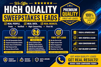 give fresh USA sweeps leads, senior aged leads, auto dailer, sip  bank leads