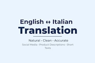 translate english to italian and italian to english