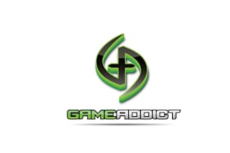 design gorgeous super game addict logo
