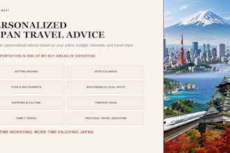 give you personalized japan travel advice