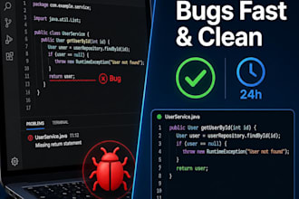 fix your java bugs, debug errors, and improve your code