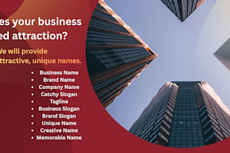 create catchy business names and memorable slogans