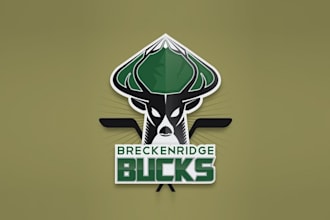 make breckenridge bucks semi logo with ice hockey team