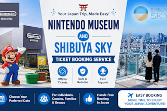 book nintendo museum and shibuya sky tickets