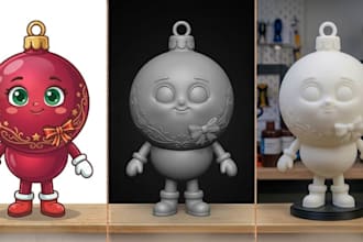 create 3d toy characters, action figures, collectible toys and figurines