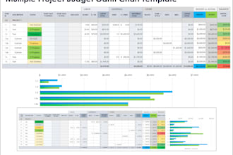 create excel budget and project timeline