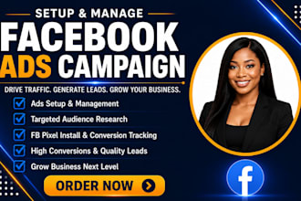 create and manage facebook ads, metal ads, fb ads manager, and fb advertising