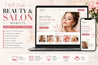 design hair extension beauty salon website and spa website