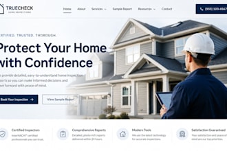 build wix building inspector website squarespace home inspection website