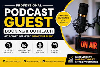 do podcast guest booking, podcast outreach, guest pitching and PR experts