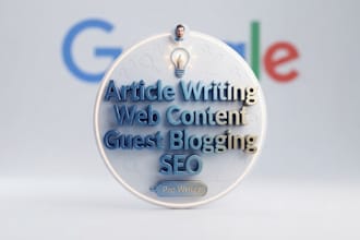 do artical writing, off page SEO, guest blogging and backlinks