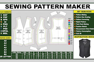 fashion design cut and sew pattern maker garment construction drafting tech pack