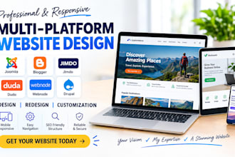 build and redesign joomla blogger jimdo duda webnode drupal website