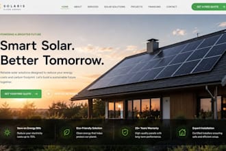 build wix solar installer website squarespace solar panel installation website