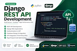 develop django rest apis and python backend