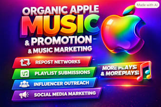 organic apple promotion, music marketing, and playlist submission