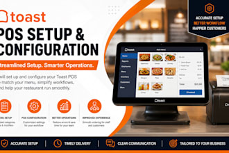 set up toast pos restaurant menu and pos system