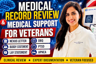 review medical records and write a professional VA nexus opinion documentation