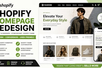 shopify homepage redesign shopify ux redesign shopify store revamp shopify theme