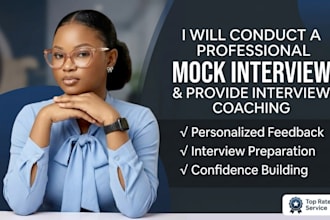assist you with mock interview and provide interview coaching