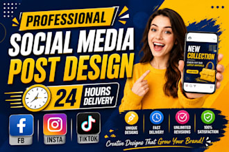 design social media posts for instagram facebook and tiktok