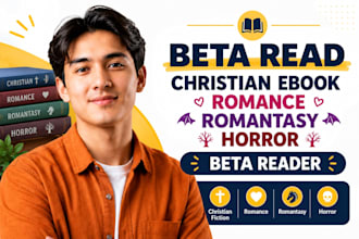 beta read your romance, romantasy, fantasy, horror or christian book beta reader
