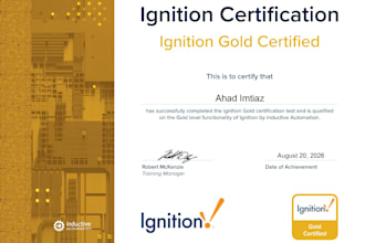 build ignition scada 8 project or can also do training