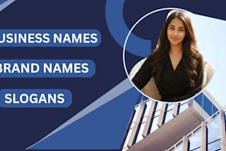 create unique business names,brand names and catchy slogans