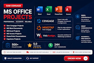 do your sam cengage, simnet, capstone projects in ms word, access, ppt urgently