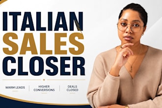 be your italian sales closer sales rep b2b sales leads b2c sales closing italy