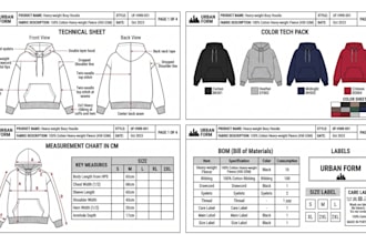 digital fashion pattern design streetwear garment tech pack digital sewing PDF