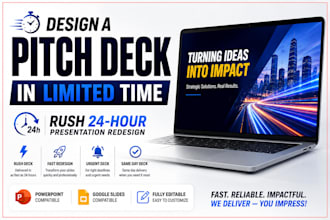 design pitch deck in limited time rush 24 hour presentation redesign