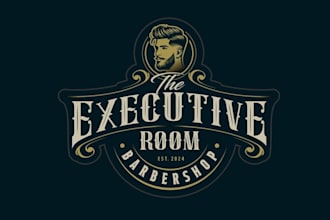 design custom barbershop salon logo