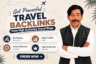 create premium travel backlinks via travel contribute to our site