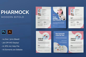 design pharma product brochure, medical device spec sheet, biotech booklet