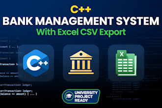 make cpp bank management system with csv excel export