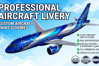 design custom aircraft livery and flight sim repaint