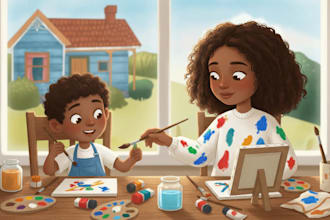 draw cover book illustration and story book illustration