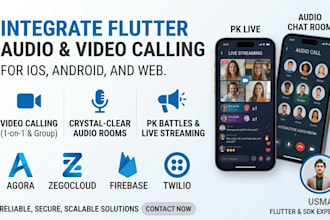 integrate video and audio call services in your flutter app